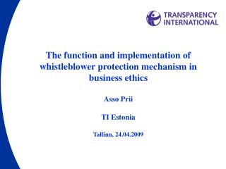 The function and implementation of whistleblower protection mechanism in business ethics Asso Prii