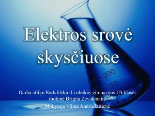 Darbą atliko Radviliškio Lizdeikos gimnazijos 1B klasės mokinė Brigita Zevakinaitė