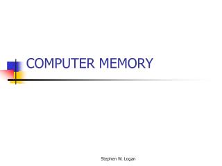 COMPUTER MEMORY