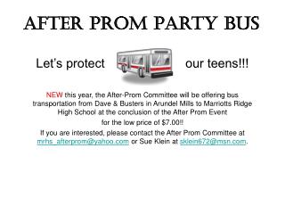 After Prom Party Bus
