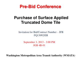 Washington Metropolitan Area Transit Authority (WMATA)