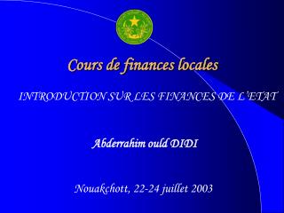 Cours de finances locales