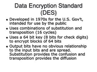 Data Encryption Standard (DES)