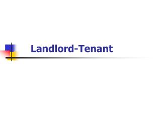 Landlord-Tenant