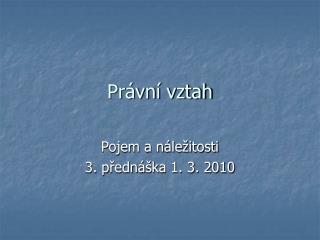 Právní vztah