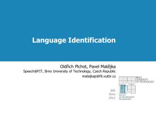 Language Identification