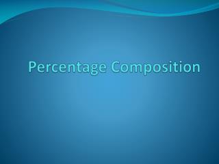 Percentage Composition