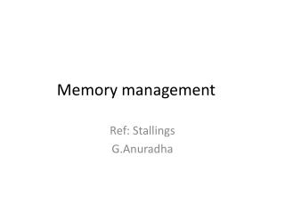 Memory management