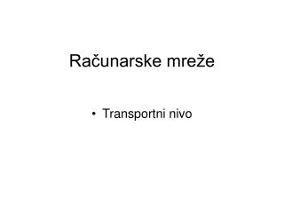 Računarske mreže