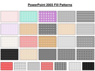 PowerPoint 2003 Fill Patterns