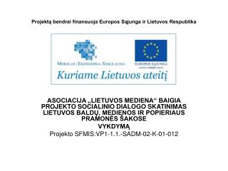 Projektą bendrai finansuoja Europos Sąjunga ir Lietuvos Respublika