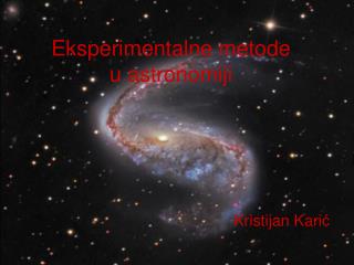 Eksperimentalne metode u astronomiji