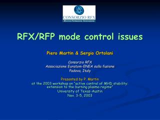 RFX/RFP mode control issues