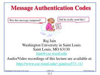 Message Authentication Codes