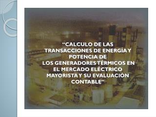 “CALCULO DE LAS TRANSACCIONES DE ENERGÍA Y POTENCIA DE