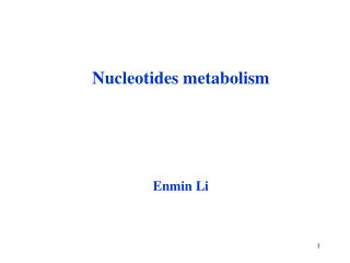 Nucleotides metabolism