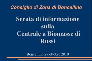 Consiglio di Zona di Boncellino