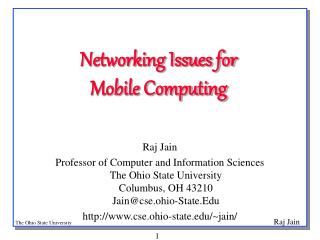 Networking Issues for Mobile Computing