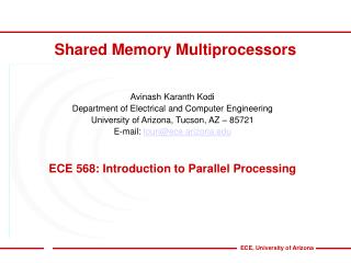 Shared Memory Multiprocessors