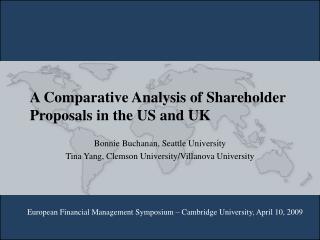 A Comparative Analysis of Shareholder Proposals in the US and UK