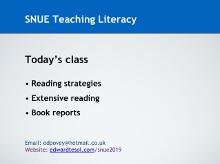 SNUE Teaching Literacy