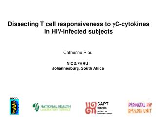 Dissecting T cell responsiveness to C- cytokines in HIV-infected subjects