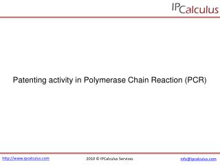 ipcalculus - polymerase chain reaction (pcr) patenting activ