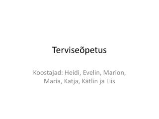 Terviseõpetus