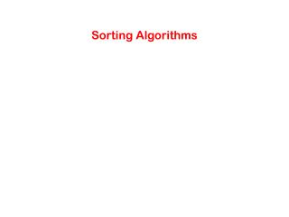 Sorting Algorithms