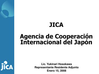 JICA Agencia de Cooperación Internacional del Japón