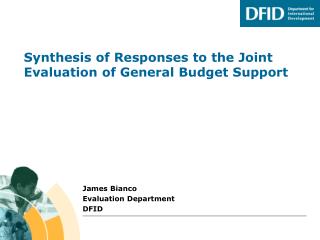 Synthesis of Responses to the Joint Evaluation of General Budget Support