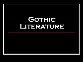 Gothic Literature