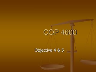 COP 4600