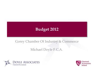 Budget 2012