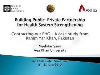 Building Public-Private Partnership for Health System Strengthening