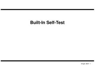 Built-In Self-Test