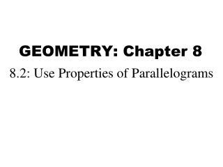 GEOMETRY: Chapter 8