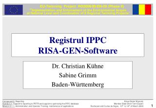 Registrul IPPC RISA-GEN-Software