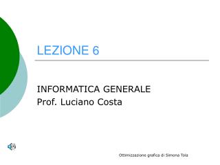 LEZIONE 6