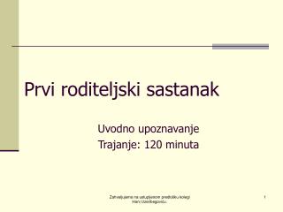 Prvi roditeljski sastanak