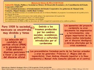 Para 1939 la sociedad mexicana se encontraba muy dividida y tensa