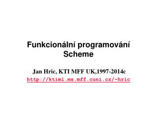 Funkcionální programování Scheme