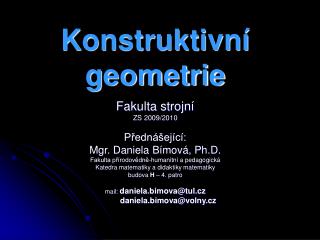 Konstruktivní geometrie