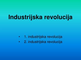 Industrijska revolucija