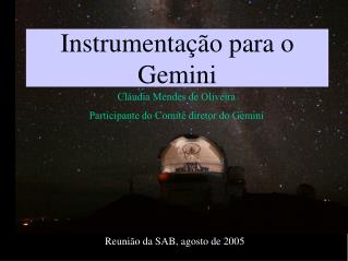 Instrumentação para o Gemini