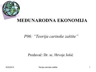 MEĐUNARODNA EKONOMIJA
