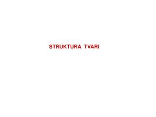 STRUKTURA TVARI