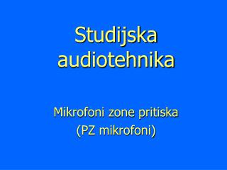 Studijska audiotehnika