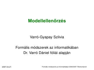 Modellellenőrzés