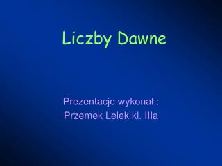 Liczby Dawne